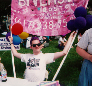 Our hero mans the Biversity Info Table